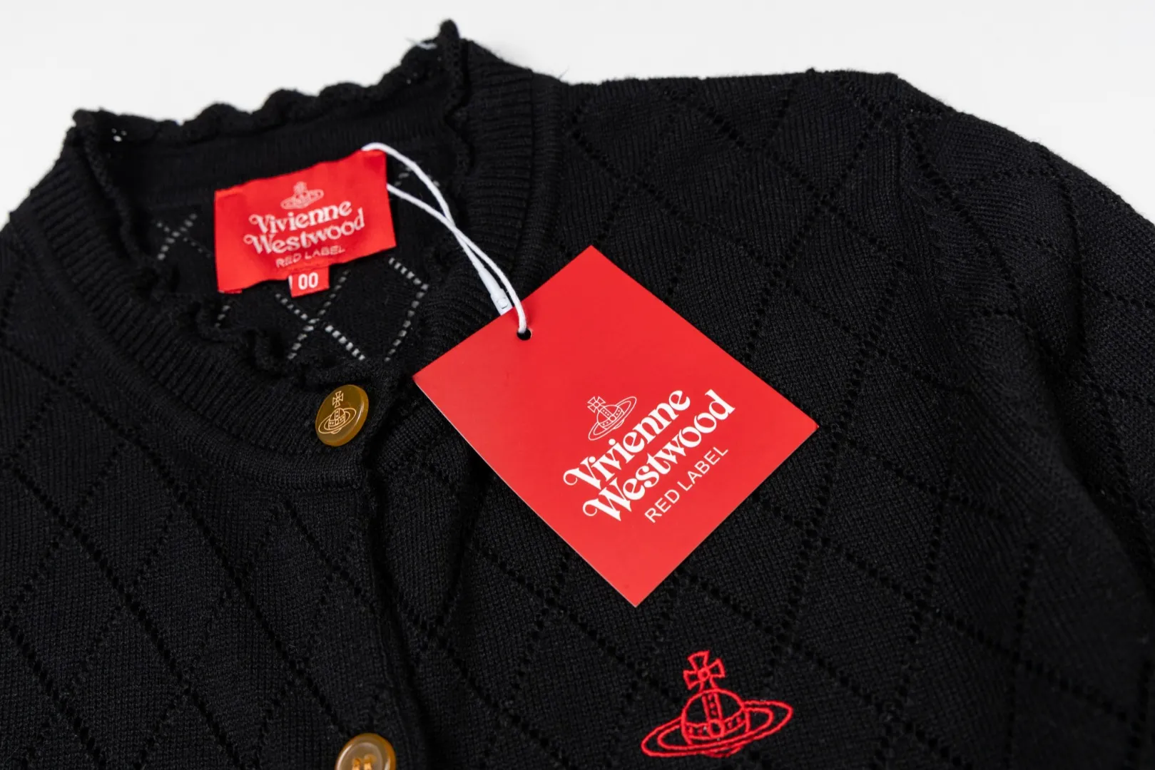 VIVI161# vivienne west wood 25FW October Tokyo show new model diamond pattern classic red label cardigan Size: 1 yard (90-110 pounds) 2 yards (110-130 pounds) 3 yards (130-150 pounds) Color: red, apricot, black